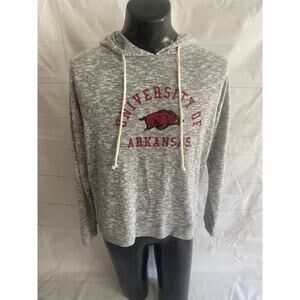 Arkansas Razorbacks Sweatshirt Women’s Medium chicka-d Cozy Casual Hooded NWT #